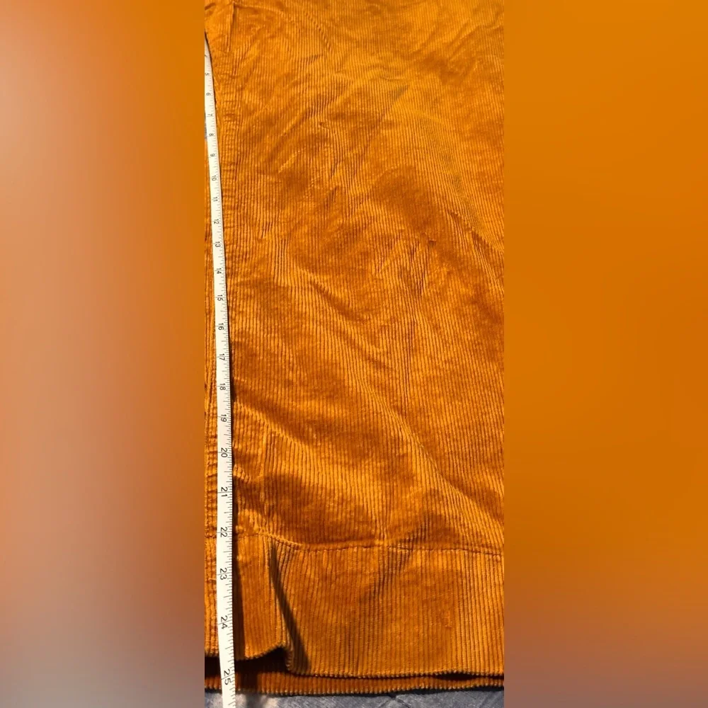 Maeve ANTHROPOLOGIE Colette Caramel Corduroy Wide-Leg Crop Pants Women’s Size 29 - Picture 11 of 12
